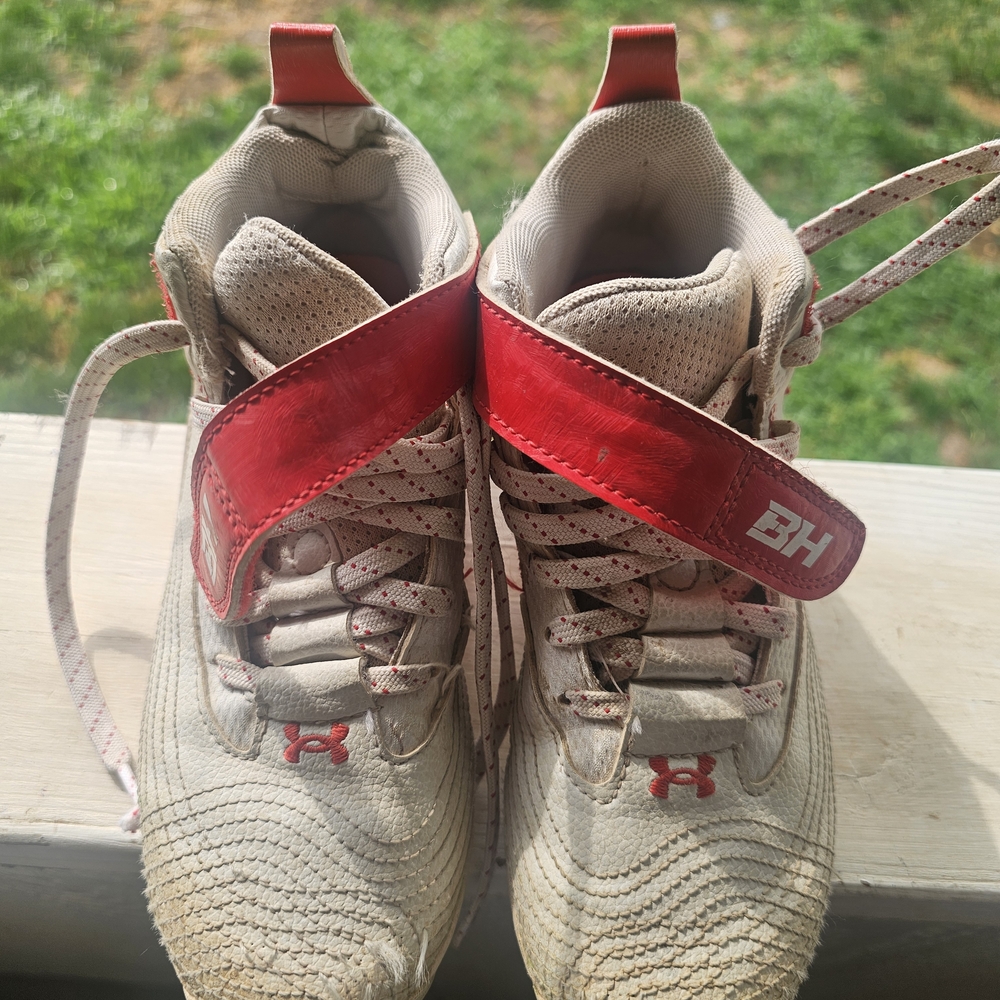 Under Armour Kids' Red and White Sneakers
